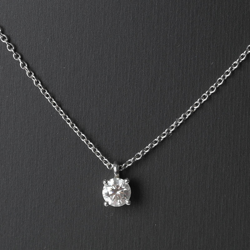 티파니 플레티늄 솔리테어 Dia 목걸이(0.28ct)