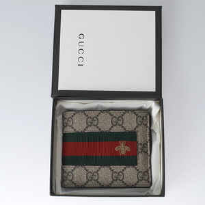 구찌 삼선장식 PVC 반지갑(408827)