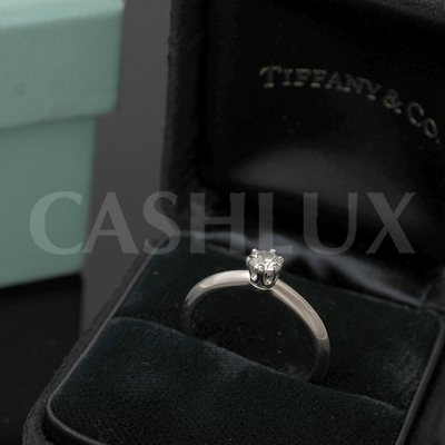 티파니 0.22ct 플레티늄 다이아 반지